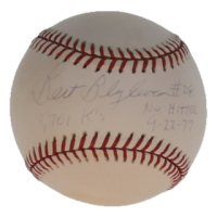 Bert Blyleven Signed OML Baseball Inscribed "3,701 K's" & "No-Hitter 9-22-77" (JSA) at PristineAuction.com