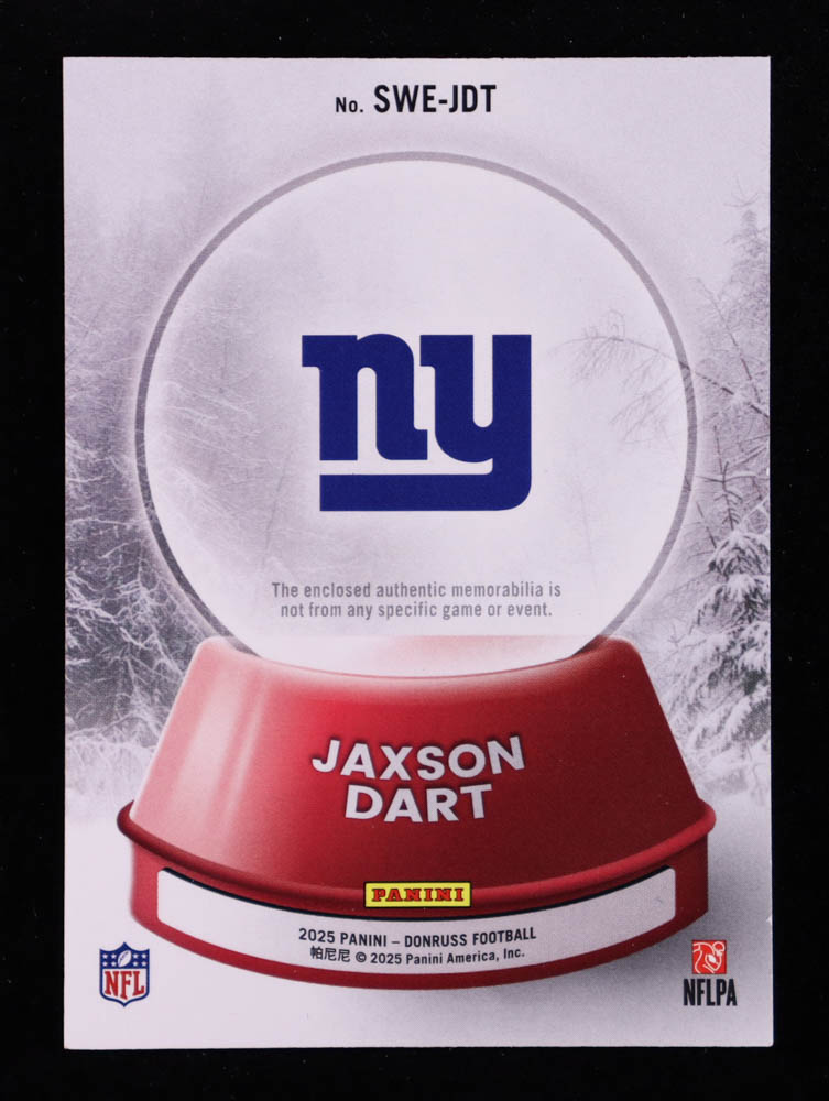 Jaxson Dart 2025 Donruss Rookie Holiday Sweaters #10 RC at PristineAuction.com Jaxson Dart 2025 Donruss Rookie Holiday Sweaters #10 RC at PristineAuction.com
