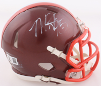 Myles Garrett Signed Browns Flash Alternate Speed Mini Helmet (Beckett) at PristineAuction.com