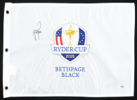 Justin Rose Signed 2025 Ryder Cup Golf Pin Flag (PSA) at PristineAuction.com