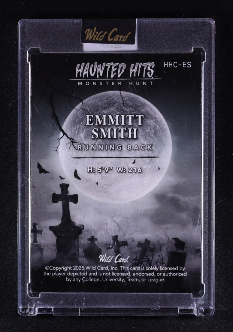 Emmitt Smith 2025 Wild Card Haunted Hits Monster Hunt Yellow Haunted Cemetery Shimmer #ES #2/2 at PristineAuction.com Emmitt Smith 2025 Wild Card Haunted Hits Monster Hunt Yellow Haunted Cemetery Shimmer #ES #2/2 at PristineAuction.com