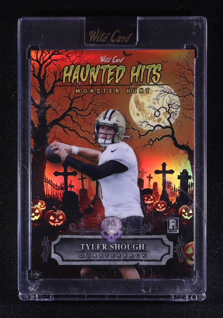 Tyler Shough 2025 Wild Card Haunted Hits Monster Hunt Orange Haunted Cemetery Rainbow #TS #3/5 RC at PristineAuction.com Tyler Shough 2025 Wild Card Haunted Hits Monster Hunt Orange Haunted Cemetery Rainbow #TS #3/5 RC at PristineAuction.com