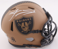 Jakobi Meyers Signed Raiders Salute To Service Alternate Speed Mini Helmet (Beckett) at PristineAuction.com