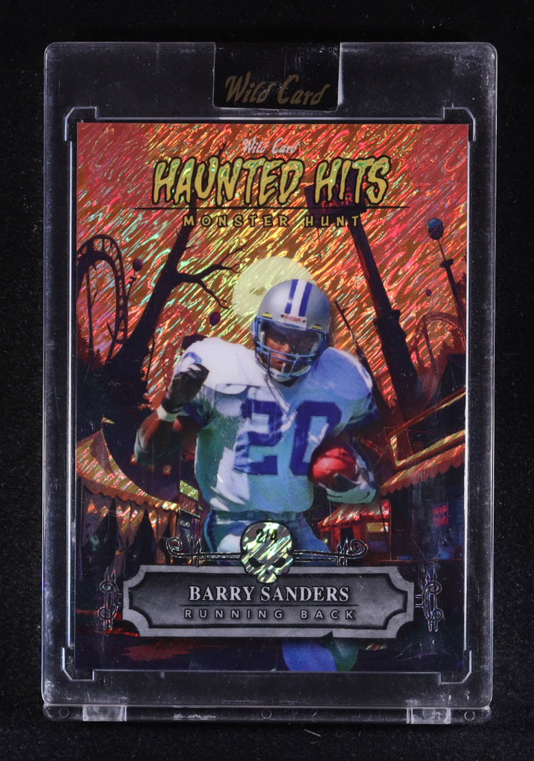 Barry Sanders 2025 Wild Card Haunted Hits Monster Hunt Orange Carnival Shimmer #BS #2/4 at PristineAuction.com Barry Sanders 2025 Wild Card Haunted Hits Monster Hunt Orange Carnival Shimmer #BS #2/4 at PristineAuction.com