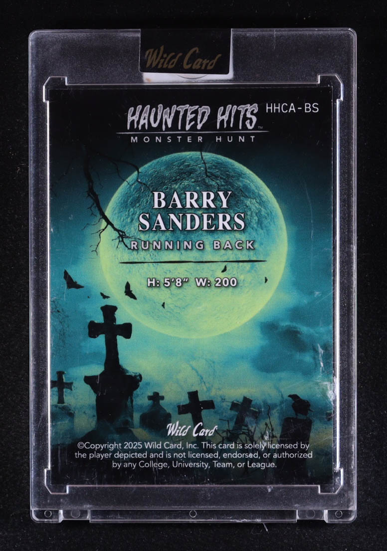 Barry Sanders 2025 Wild Card Haunted Hits Monster Hunt Orange Carnival Shimmer #BS #2/4 at PristineAuction.com Barry Sanders 2025 Wild Card Haunted Hits Monster Hunt Orange Carnival Shimmer #BS #2/4 at PristineAuction.com