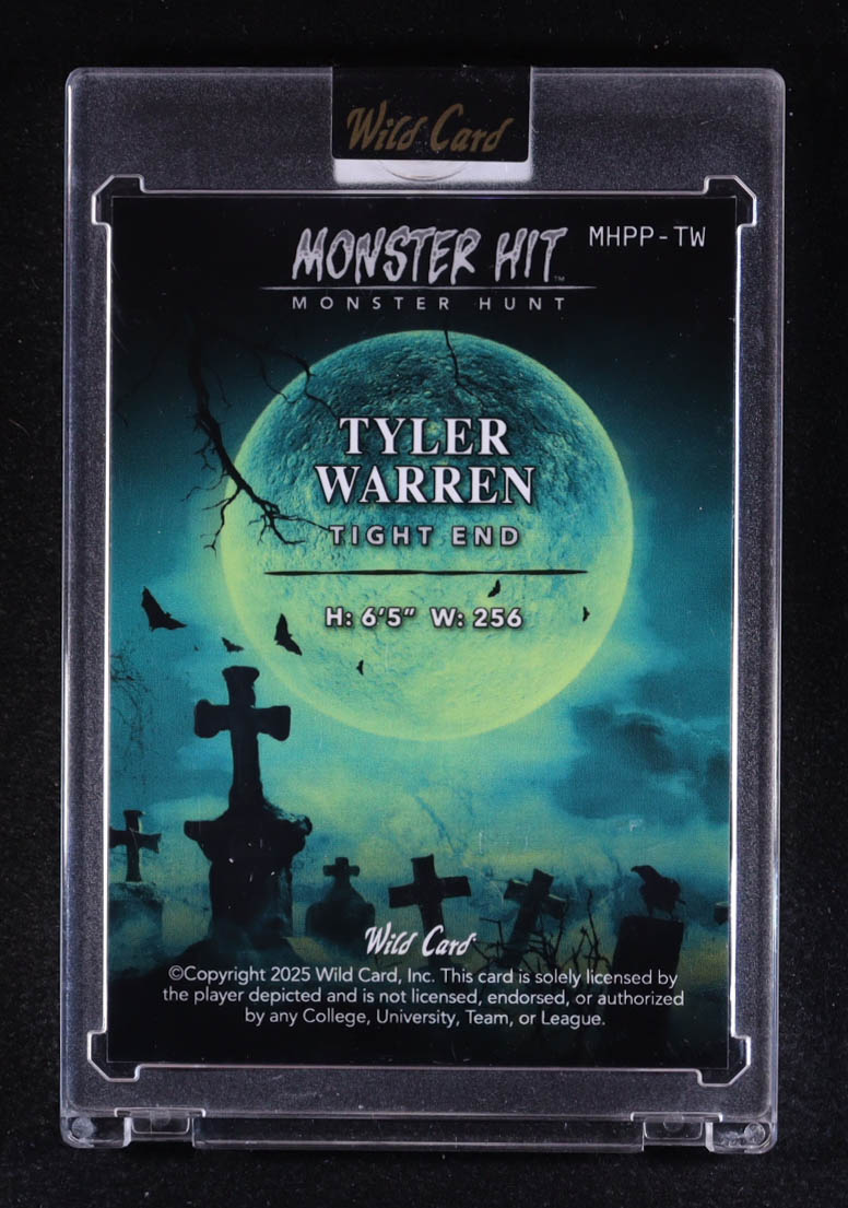 Tyler Warren 2025 Wild Card Haunted Hits Monster Hunt Purple Pumpkin Patch Crystal #TW #1/1 RC at PristineAuction.com Tyler Warren 2025 Wild Card Haunted Hits Monster Hunt Purple Pumpkin Patch Crystal #TW #1/1 RC at PristineAuction.com