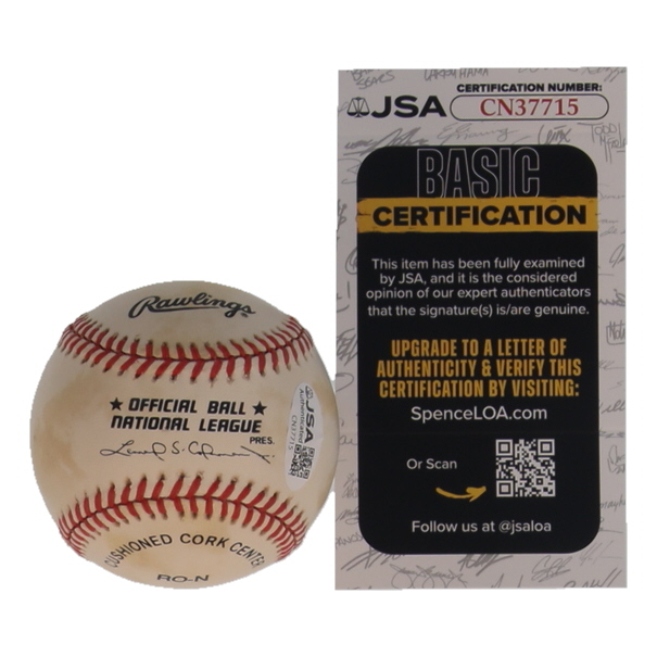 Ernie Banks Signed ONL Baseball Inscribed "512 HRs" (JSA) at PristineAuction.com Ernie Banks Signed ONL Baseball Inscribed "512 HRs" (JSA) at PristineAuction.com