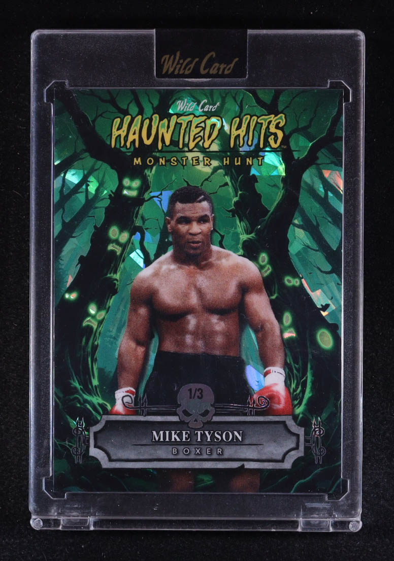 Mike Tyson 2025 Wild Card Haunted Hits Monster Hunt Green Haunted Woods Crystal #MT #1/3 at PristineAuction.com Mike Tyson 2025 Wild Card Haunted Hits Monster Hunt Green Haunted Woods Crystal #MT #1/3 at PristineAuction.com