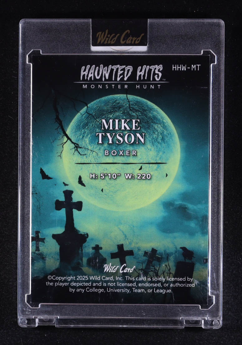 Mike Tyson 2025 Wild Card Haunted Hits Monster Hunt Green Haunted Woods Crystal #MT #1/3 at PristineAuction.com Mike Tyson 2025 Wild Card Haunted Hits Monster Hunt Green Haunted Woods Crystal #MT #1/3 at PristineAuction.com