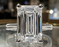 10.65 Carats Lab Grown Diamond Ring F, VS1 | $16,000 Estimated Retail Value (UGL & IGI Certs) | Emerald Cut| Brand New at PristineAuction.com