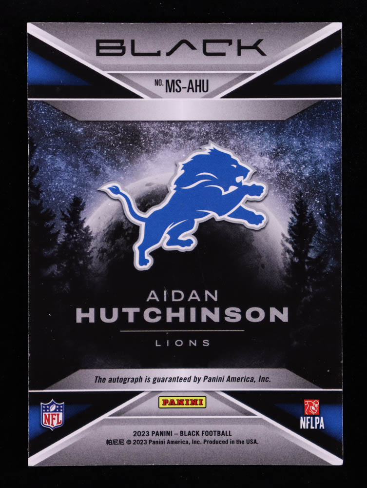 Aidan Hutchinson 2023 Panini Black Midnight Signatures #7 #7/99 at PristineAuction.com Aidan Hutchinson 2023 Panini Black Midnight Signatures #7 #7/99 at PristineAuction.com