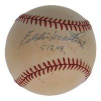 Eddie Mathews Signed ONL Baseball Inscribed "512 HRs" (JSA) at PristineAuction.com
