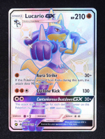 Lucario GX 2019 Pokemon Sun & Moon Hidden Fates #SV64 Holo R at PristineAuction.com