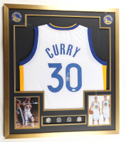Stephen Curry Signed Custom Framed Jersey Display (JSA) at PristineAuction.com