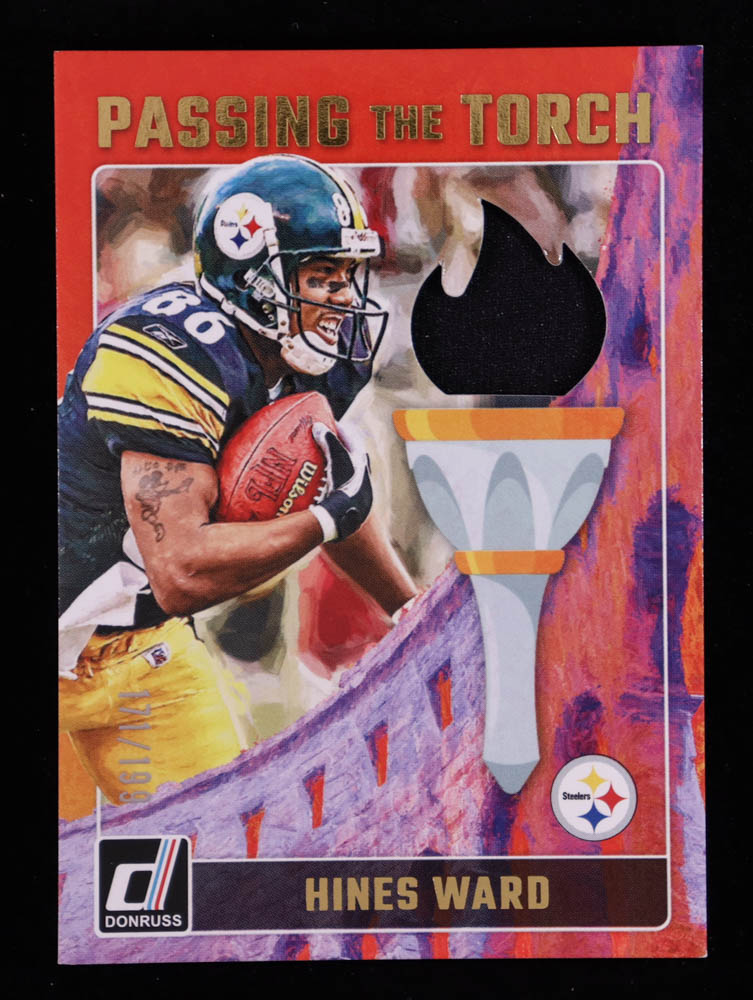 Hines Ward / George Pickens 2024 Donruss Passing the Torch Jerseys #7 #171/199 at PristineAuction.com Hines Ward / George Pickens 2024 Donruss Passing the Torch Jerseys #7 #171/199 at PristineAuction.com