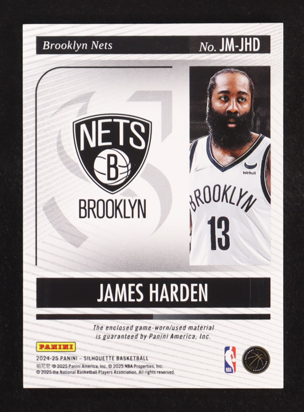 James Harden 2024-25 Panini Silhouette Jumbo Memorabilia Bronze #70 #25/49 at PristineAuction.com James Harden 2024-25 Panini Silhouette Jumbo Memorabilia Bronze #70 #25/49 at PristineAuction.com