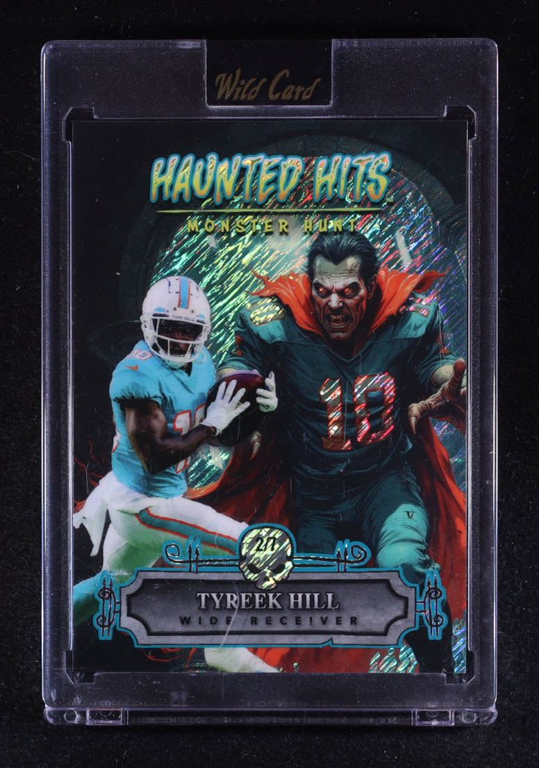 Tyreek Hill 2025 Wild Card Haunted Hits Monster Hunt Jersey Edition Vampire Shimmer #TH #2/7 at PristineAuction.com Tyreek Hill 2025 Wild Card Haunted Hits Monster Hunt Jersey Edition Vampire Shimmer #TH #2/7 at PristineAuction.com