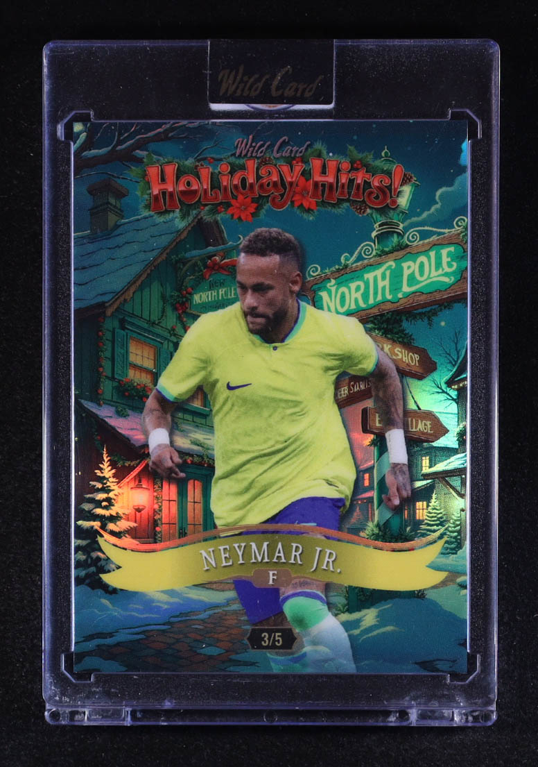 Neymar Jr. 2025 Wild Card Holiday Hits North Pole Green Rainbow #NJ #3/5 at PristineAuction.com Neymar Jr. 2025 Wild Card Holiday Hits North Pole Green Rainbow #NJ #3/5 at PristineAuction.com