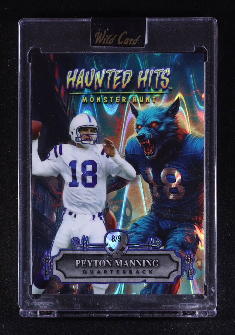 Peyton Manning 2025 Wild Card Haunted Hits Monster Hunt Jersey Edition Warewolf Raywave #PM #8/9 at PristineAuction.com Peyton Manning 2025 Wild Card Haunted Hits Monster Hunt Jersey Edition Warewolf Raywave #PM #8/9 at PristineAuction.com