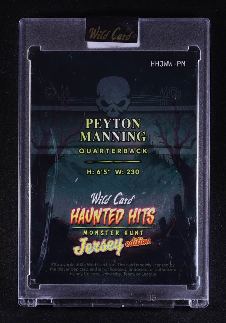 Peyton Manning 2025 Wild Card Haunted Hits Monster Hunt Jersey Edition Warewolf Raywave #PM #8/9 at PristineAuction.com Peyton Manning 2025 Wild Card Haunted Hits Monster Hunt Jersey Edition Warewolf Raywave #PM #8/9 at PristineAuction.com