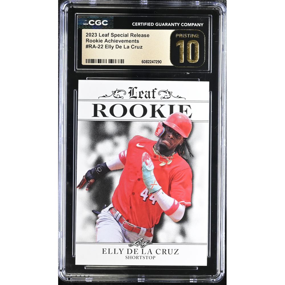 Elly De La Cruz 2023 Leaf Special Release Rookie Achievements #RA-22 (CGC 10 | Black Label) at PristineAuction.com