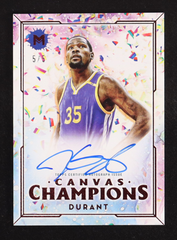 Kevin Durant 2023-24 Topps Motif Canvas Champions Autographs Pyrrol Scarlet #CCAKD #5/5 at PristineAuction.com Kevin Durant 2023-24 Topps Motif Canvas Champions Autographs Pyrrol Scarlet #CCAKD #5/5 at PristineAuction.com