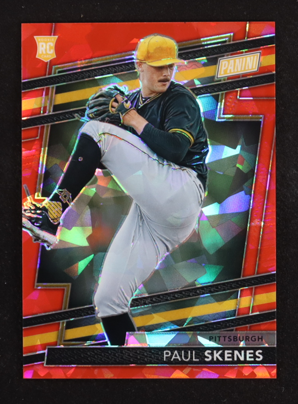 Paul Skenes 2024 Panini National Convention VIP Gold Packs Prospects Red Sparkle #RP12 RC #111/149 at PristineAuction.com Paul Skenes 2024 Panini National Convention VIP Gold Packs Prospects Red Sparkle #RP12 RC #111/149 at PristineAuction.com