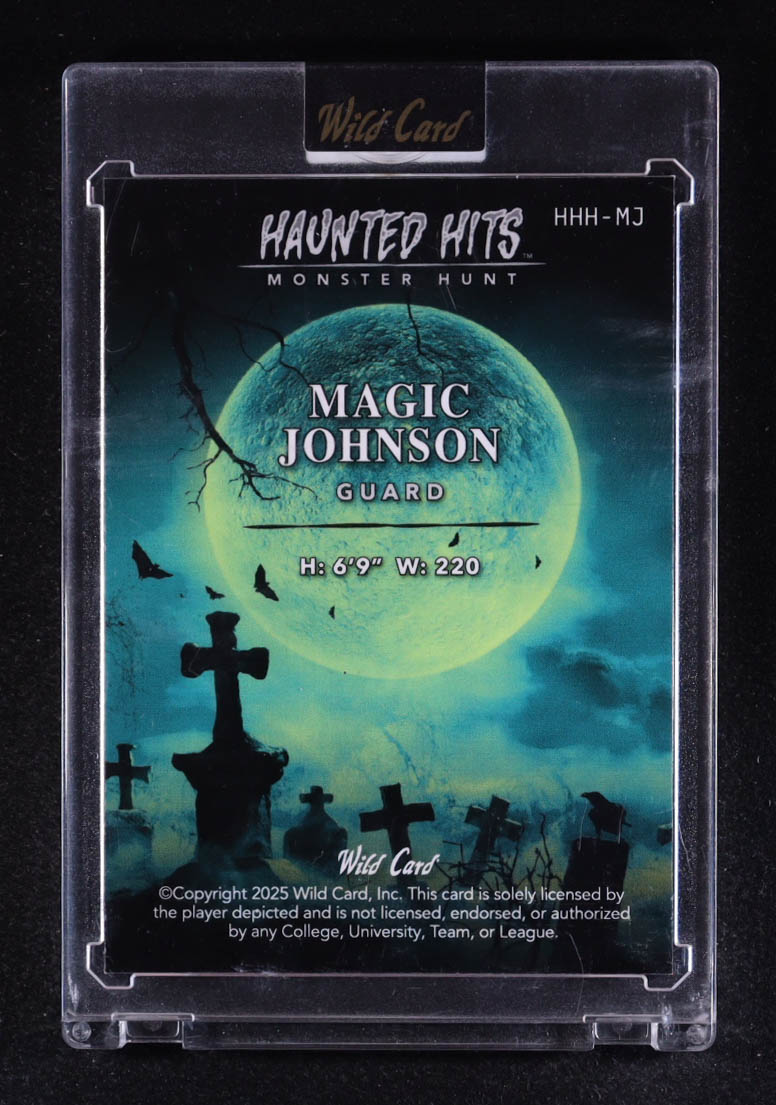 Magic Johnson 2025 Wild Card Haunted Hits Monster Hunt Orange Haunted House Mosaic #MJ #2/2 at PristineAuction.com Magic Johnson 2025 Wild Card Haunted Hits Monster Hunt Orange Haunted House Mosaic #MJ #2/2 at PristineAuction.com