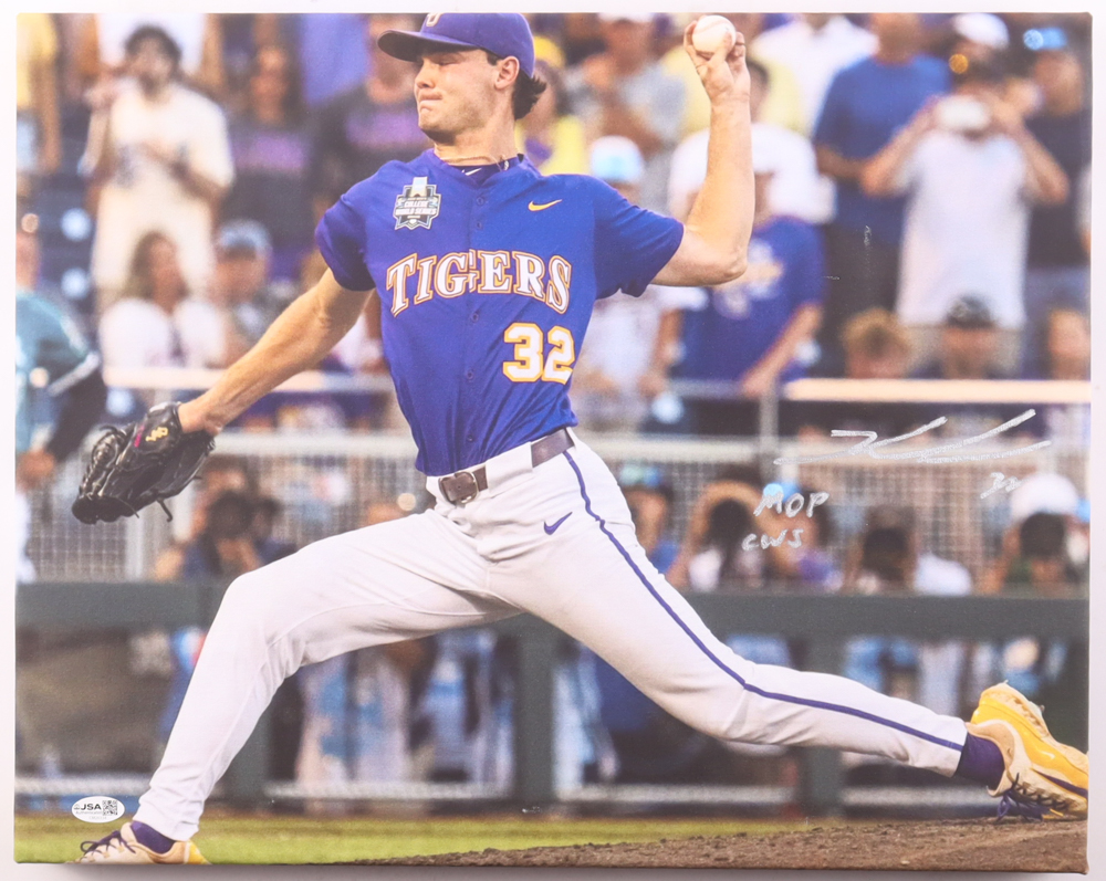 Kade Anderson Signed LSU Tigers 16x20 Photo on Wrapped Canvas Inscribed "MOP CWS" (JSA) at PristineAuction.com Kade Anderson Signed LSU Tigers 16x20 Photo on Wrapped Canvas Inscribed "MOP CWS" (JSA) at PristineAuction.com