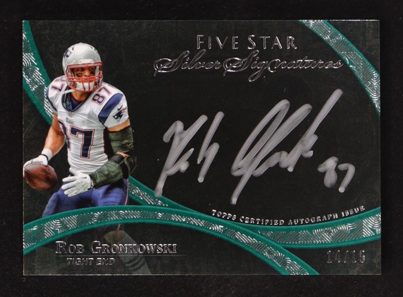 Rob Gronkowski 2014 Topps Five Star Silver Signatures Green #FSSSRG #14/15 at PristineAuction.com Rob Gronkowski 2014 Topps Five Star Silver Signatures Green #FSSSRG #14/15 at PristineAuction.com