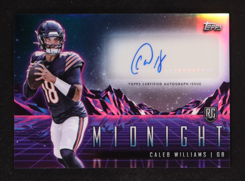 Caleb Williams 2024 Topps Midnight Rookie Horizon Signatures #RHSCW RC at PristineAuction.com Caleb Williams 2024 Topps Midnight Rookie Horizon Signatures #RHSCW RC at PristineAuction.com