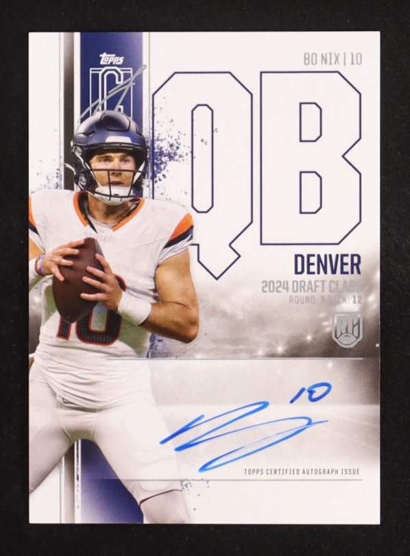 Bo Nix 2024 Topps Signature Class Rookie Autographs #RCABN CLASS I RC at PristineAuction.com Bo Nix 2024 Topps Signature Class Rookie Autographs #RCABN CLASS I RC at PristineAuction.com