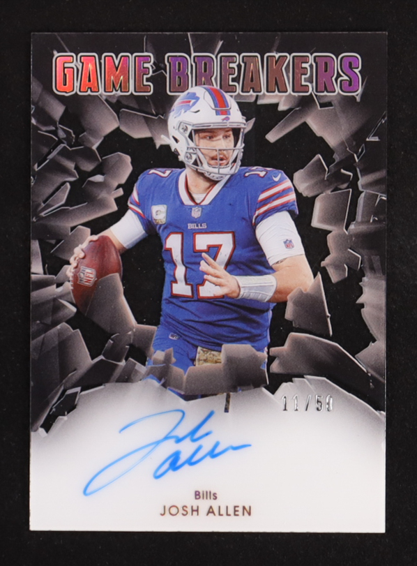Josh Allen 2021 Panini Game Breakers Signatures #GBRJAL #11/50 at PristineAuction.com Josh Allen 2021 Panini Game Breakers Signatures #GBRJAL #11/50 at PristineAuction.com