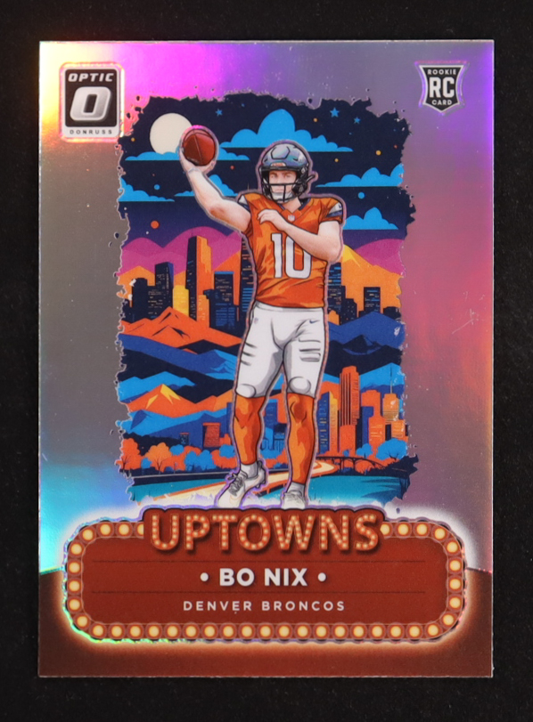 Bo Nix 2024 Donruss Optic Uptowns #3 RC at PristineAuction.com Bo Nix 2024 Donruss Optic Uptowns #3 RC at PristineAuction.com