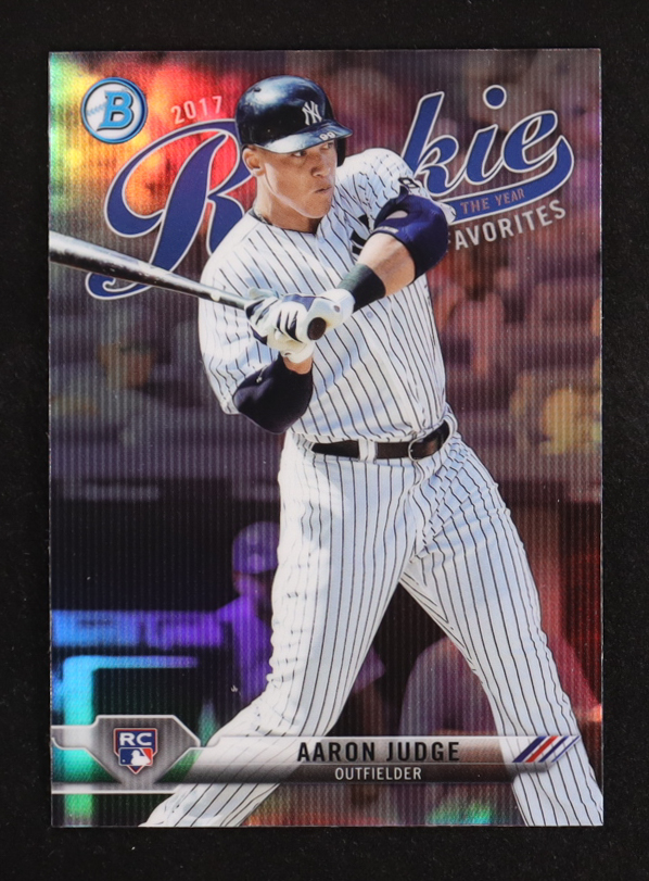 Aaron Judge 2017 Bowman Chrome Rookie of the Year Favorites Refractors #ROYF9 RC at PristineAuction.com Aaron Judge 2017 Bowman Chrome Rookie of the Year Favorites Refractors #ROYF9 RC at PristineAuction.com