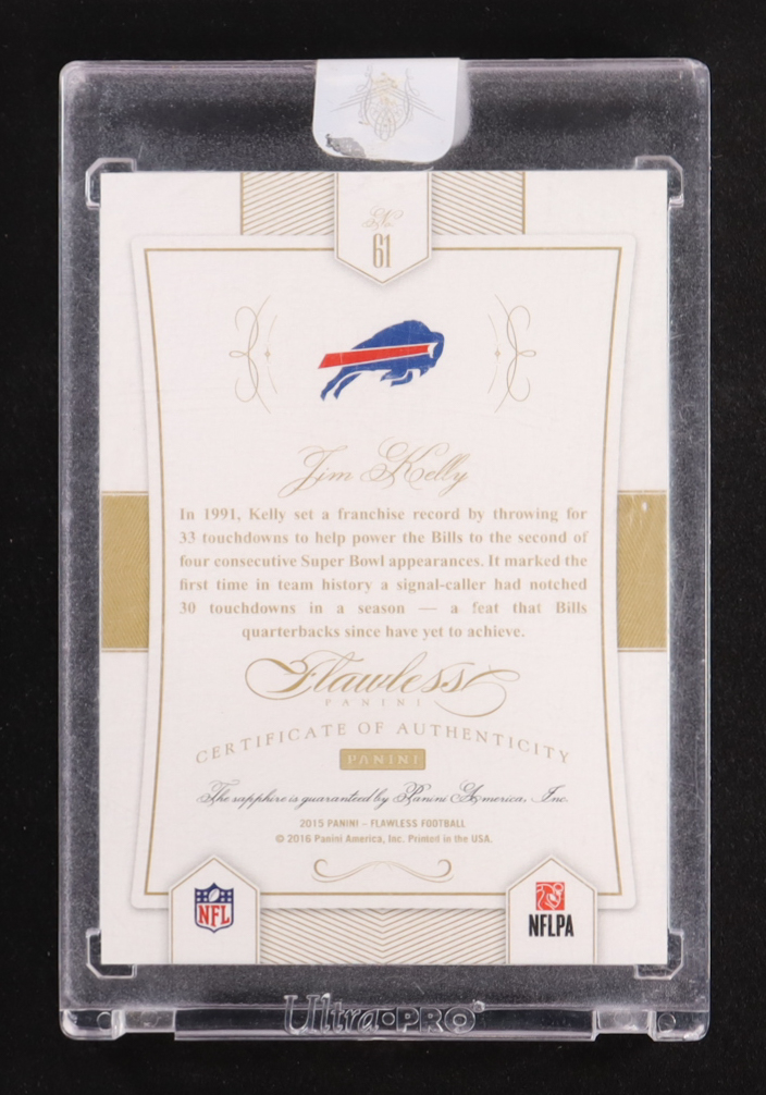 Jim Kelly 2015 Panini Flawless Sapphire #61 #7/10 at PristineAuction.com Jim Kelly 2015 Panini Flawless Sapphire #61 #7/10 at PristineAuction.com