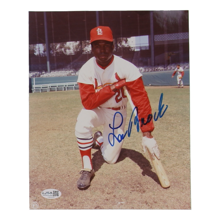 Lou Brock Signed Cardinals 8x10 Photo (JSA) at PristineAuction.com Lou Brock Signed Cardinals 8x10 Photo (JSA) at PristineAuction.com