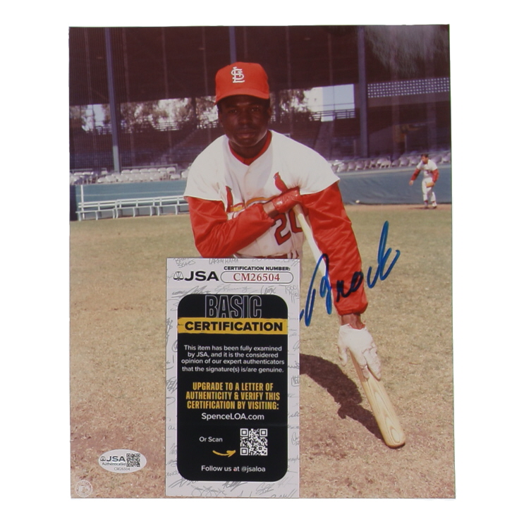 Lou Brock Signed Cardinals 8x10 Photo (JSA) at PristineAuction.com Lou Brock Signed Cardinals 8x10 Photo (JSA) at PristineAuction.com