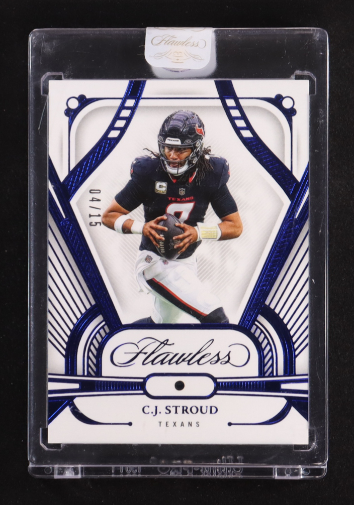 CJ Stroud 2024 Panini Flawless Sapphire #25 #4/15 at PristineAuction.com CJ Stroud 2024 Panini Flawless Sapphire #25 #4/15 at PristineAuction.com