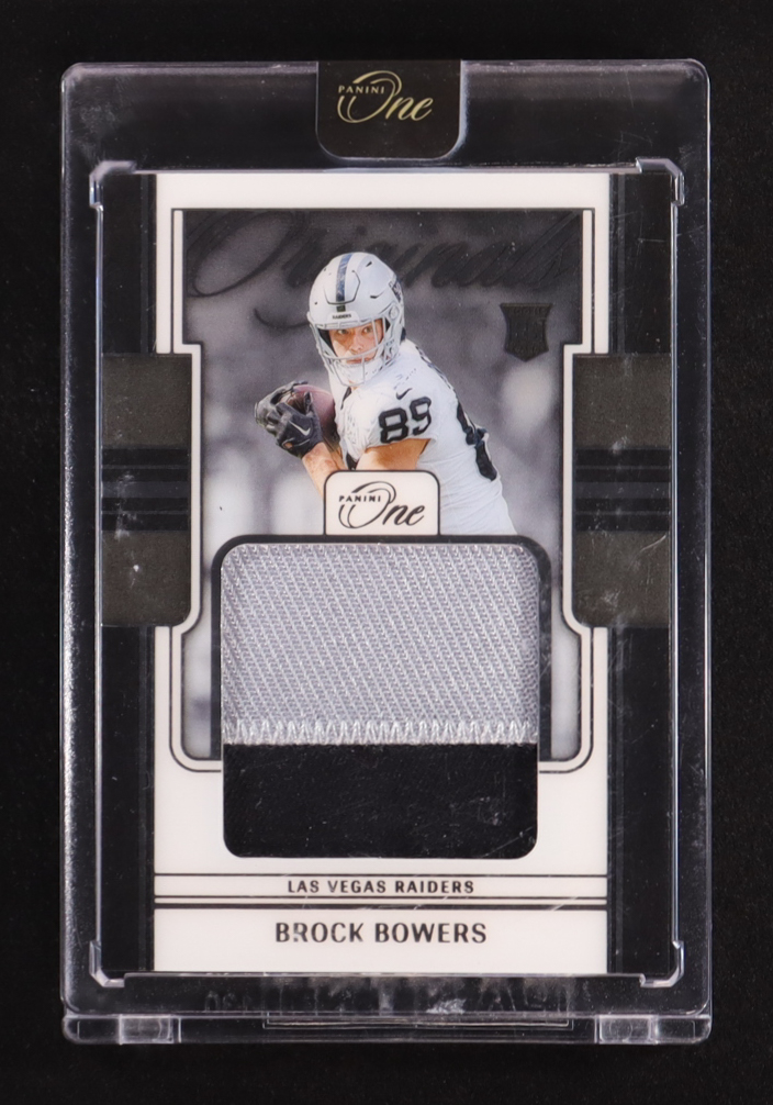 Brock Bowers 2024 Panini One One Original Patches #24 RC #58/99 at PristineAuction.com Brock Bowers 2024 Panini One One Original Patches #24 RC #58/99 at PristineAuction.com
