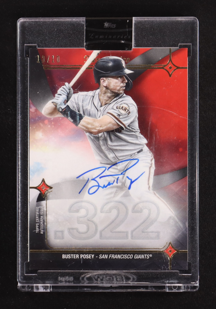 Buster Posey 2023 Topps Luminaries Hit Kings Autographs Red #HKBP #10/10 at PristineAuction.com Buster Posey 2023 Topps Luminaries Hit Kings Autographs Red #HKBP #10/10 at PristineAuction.com