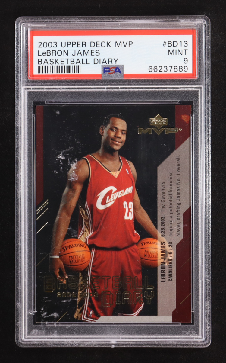 LeBron James 2003-04 Upper Deck MVP Basketball Diary #BD13 (PSA 9) at PristineAuction.com LeBron James 2003-04 Upper Deck MVP Basketball Diary #BD13 (PSA 9) at PristineAuction.com