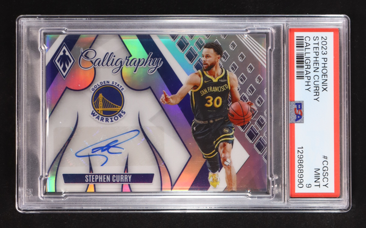 Stephen Curry 2023-24 Panini Calligraphy Signatures #1 (PSA 9) at PristineAuction.com Stephen Curry 2023-24 Panini Calligraphy Signatures #1 (PSA 9) at PristineAuction.com