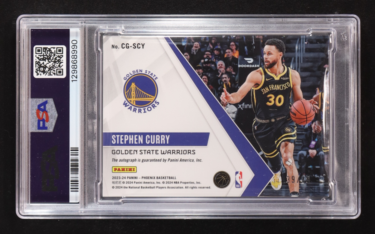 Stephen Curry 2023-24 Panini Calligraphy Signatures #1 (PSA 9) at PristineAuction.com Stephen Curry 2023-24 Panini Calligraphy Signatures #1 (PSA 9) at PristineAuction.com