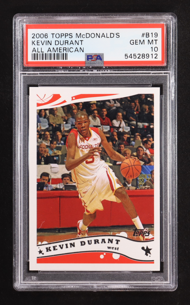 Kevin Durant 2006 Topps McDonald's All-American #B19 RC (PSA 10) at PristineAuction.com Kevin Durant 2006 Topps McDonald's All-American #B19 RC (PSA 10) at PristineAuction.com