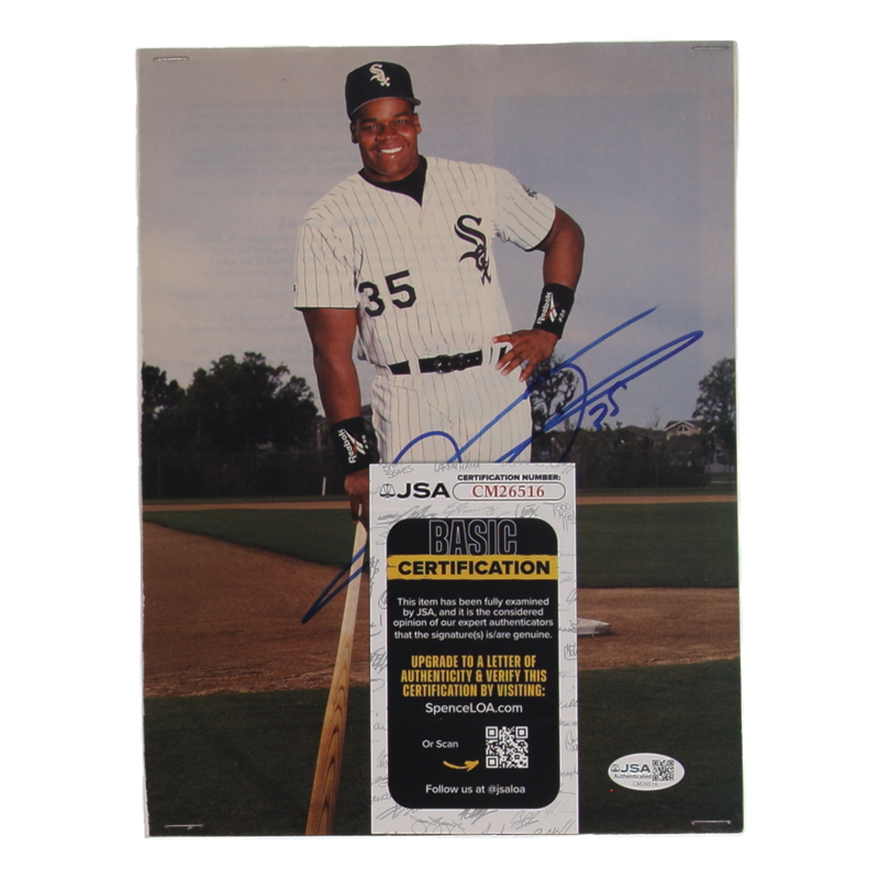 Frank Thomas Signed White Sox 8x11 Photo (JSA) at PristineAuction.com Frank Thomas Signed White Sox 8x11 Photo (JSA) at PristineAuction.com