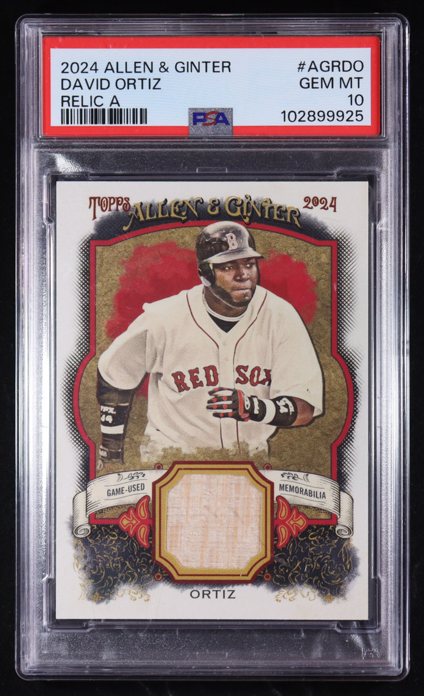 David Ortiz 2024 Topps Allen and Ginter Relics #AGRDO (PSA 10) at PristineAuction.com David Ortiz 2024 Topps Allen and Ginter Relics #AGRDO (PSA 10) at PristineAuction.com