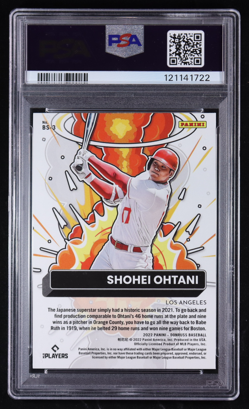Shohei Ohtani 2022 Donruss Bomb Squad Vector #3 (PSA 10) at PristineAuction.com Shohei Ohtani 2022 Donruss Bomb Squad Vector #3 (PSA 10) at PristineAuction.com
