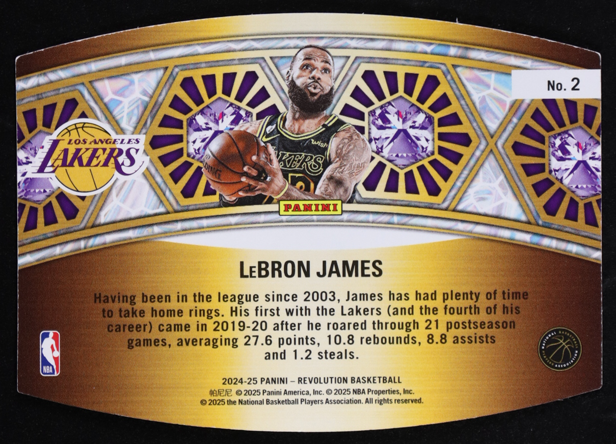LeBron James 2024-25 Panini Revolution Ring Bearers #2 at PristineAuction.com LeBron James 2024-25 Panini Revolution Ring Bearers #2 at PristineAuction.com