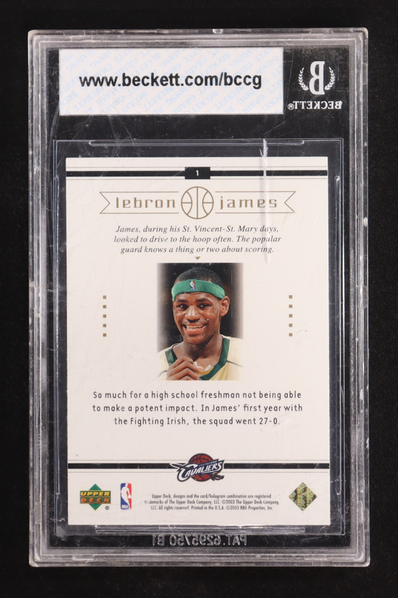 LeBron James 2003 Upper Deck LeBron James Box Set #1 RC / Fabulous Freshman (BCCG 10) at PristineAuction.com LeBron James 2003 Upper Deck LeBron James Box Set #1 RC / Fabulous Freshman (BCCG 10) at PristineAuction.com